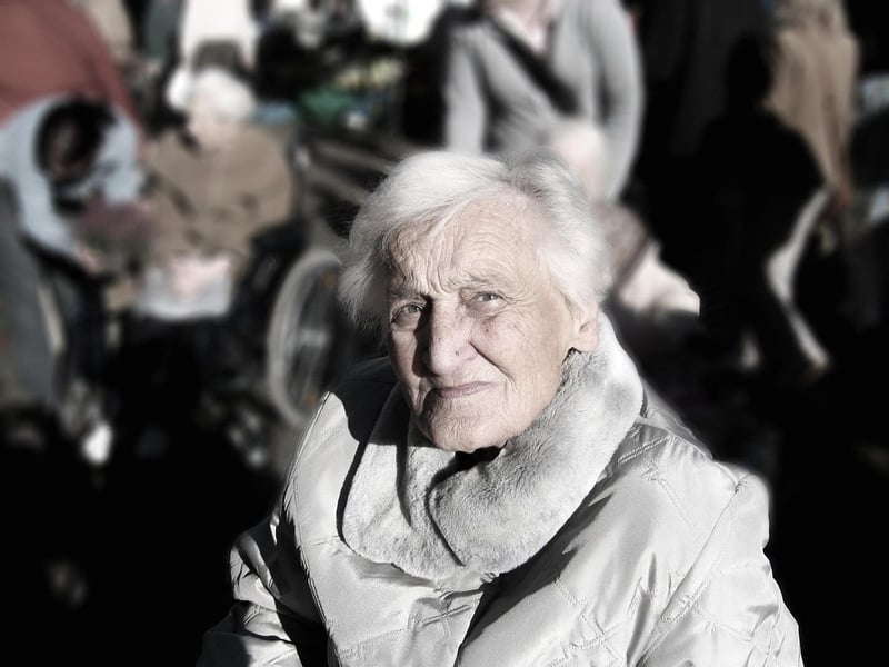 Elderly Woman Practicing Tai Chi